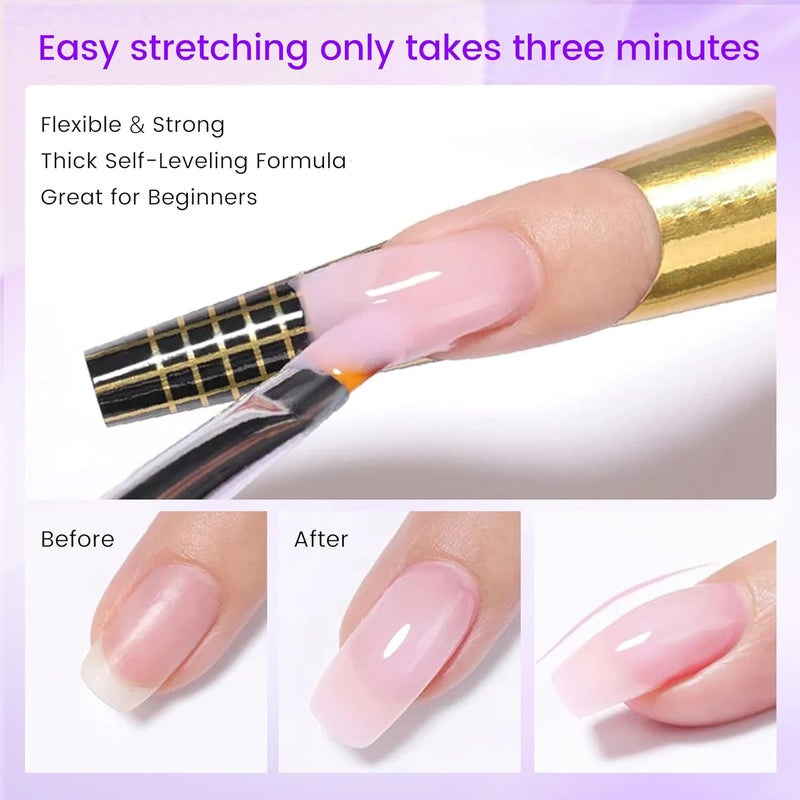 SULLMAR NailForms for Gel Builder Self Adhesive NailExtension Stickers for Poly nail Gel and Acrylic with Tip Sculpting NailForms Nail Art for Home & Salon (200) - Image 2